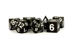 Gold Scatter, Sharp Edge Silicone Rubber Dice Set